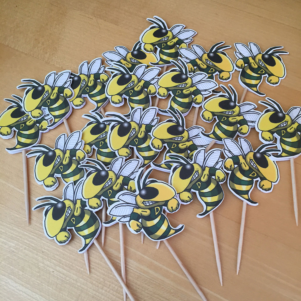 Bumble Bee Cupcake Toppers, Bumble Bee Party Bumble Bee Birthday Toppers  Personalized Cupcake Toppers Cupcake Toppers 