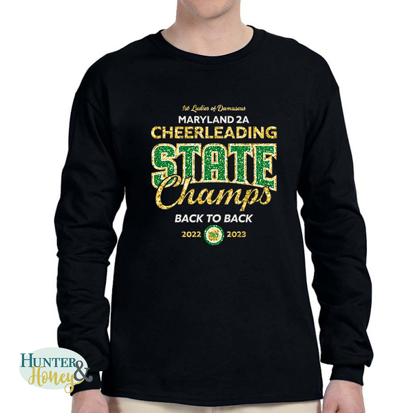 2023 Damascus Cheer State Champs Hero Long Sleeve T Shirt