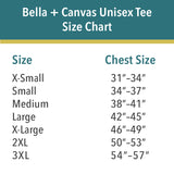 Bella + Canvas Adult T-Shirt Size Chart