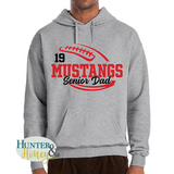 Mustangs Big Football Senior Dad Hoodie