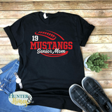 Mustangs Big Football Senior Mom Tee