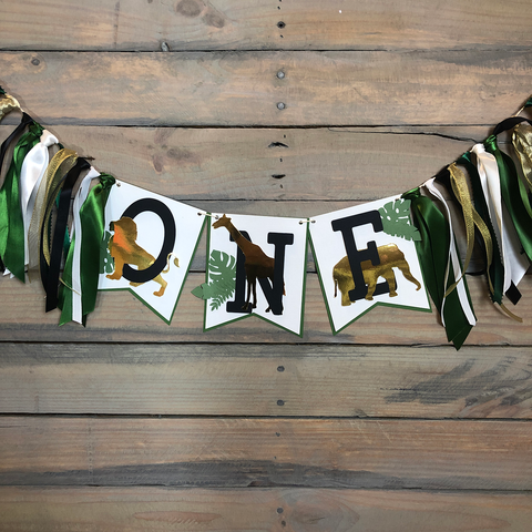 Wild One Cardstock and Ribbon Birthday Banner