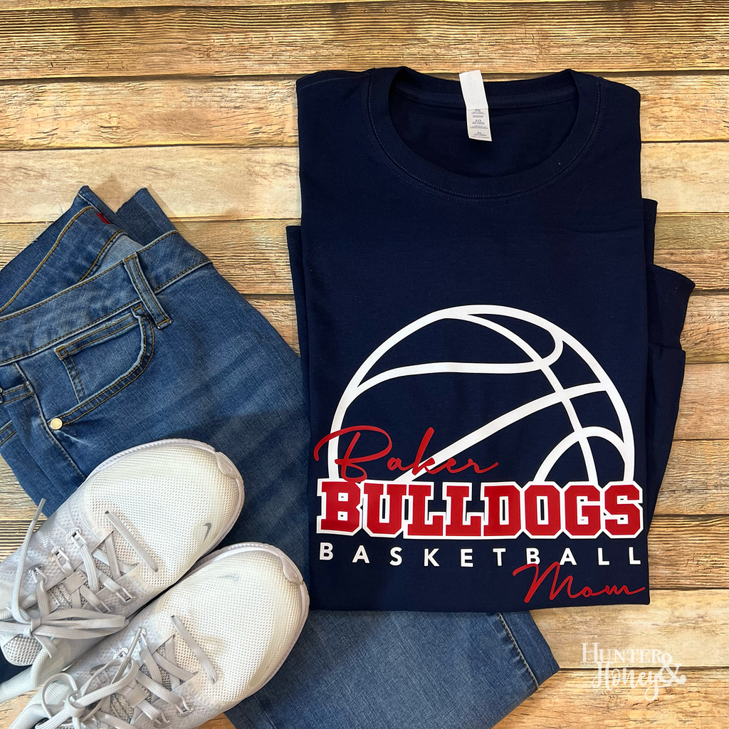 Baker Bulldogs Basketball Mom Tee – Hunter & Honey