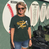 Damascus Baseball Mom bat tee in green on model