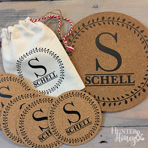 Customized Coasters and Trivet