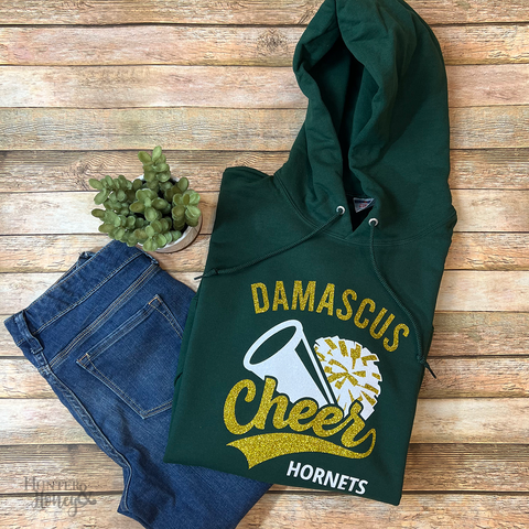 Damascus Hornets Cheer Glitter Hoodie