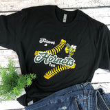 Forever a Hornets Fan black baseball tee