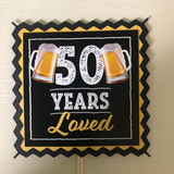 50 Years Loved Beer 50th Birthday Centerpiece Sticks Party Decorations and Supplies