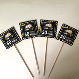 Cheers and Beers to Tony's 50 Years Personalized 50th Birthday Party Centerpiece Sticks Party Decorations and Supplies