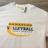 Damascus  girls varsity volleyball swoosh tee in white