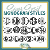 Sans Serif Monogram Styles